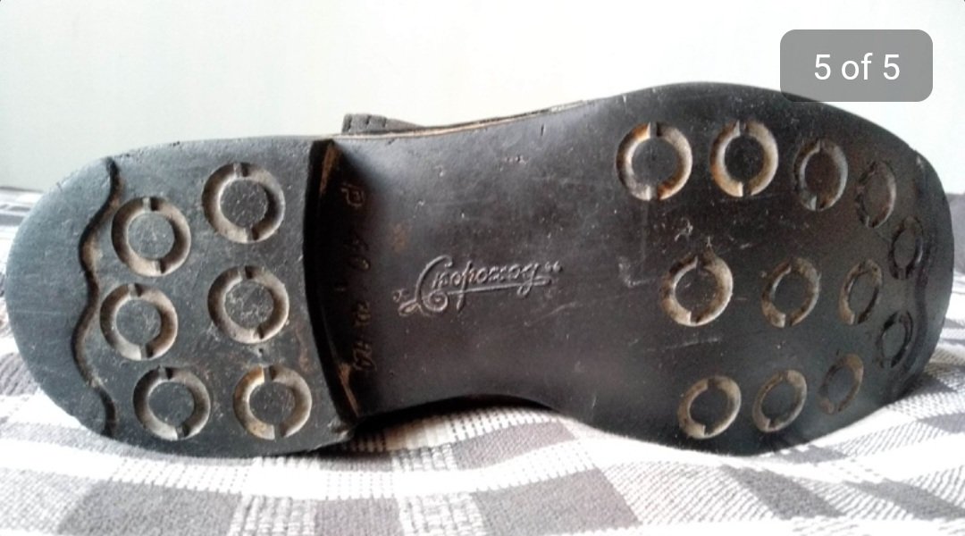 TheFrontovik's tweet photo. Rare "Blockade" sole most commonly found in or around the Leningrad region during the 900 day seige.

I stole this image and info from:
https://t.co/XHlwclwrmN https://t.co/zsQMDVfthJ