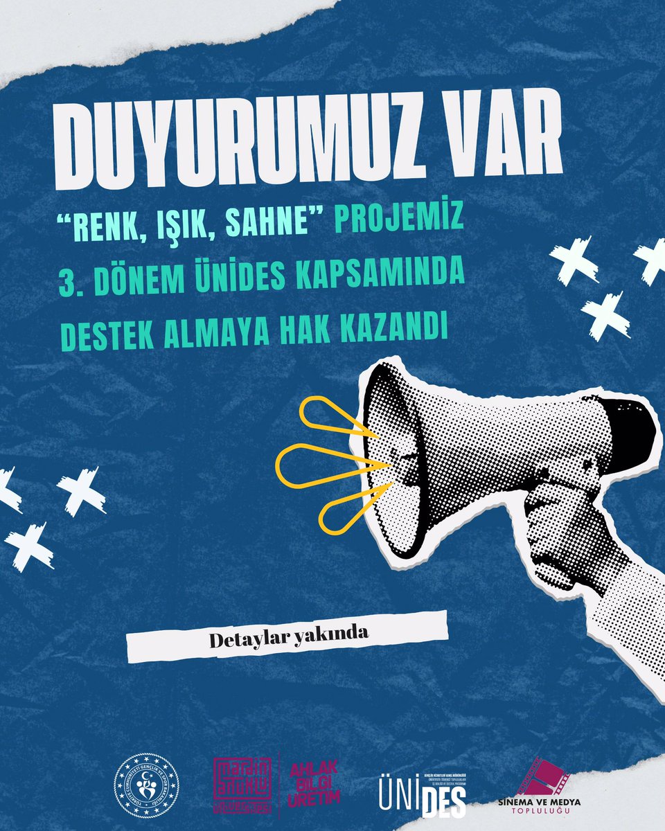 3. dönem ünides kapsamında “Renk, Işık, Sahne” projemiz destek almaya hak kazanmıştır. 
<a href="/ibrahimozcosar/">ibrahim özcoşar</a> 
<a href="/mardinartuklu/">Mardin Artuklu Üniversitesi</a>