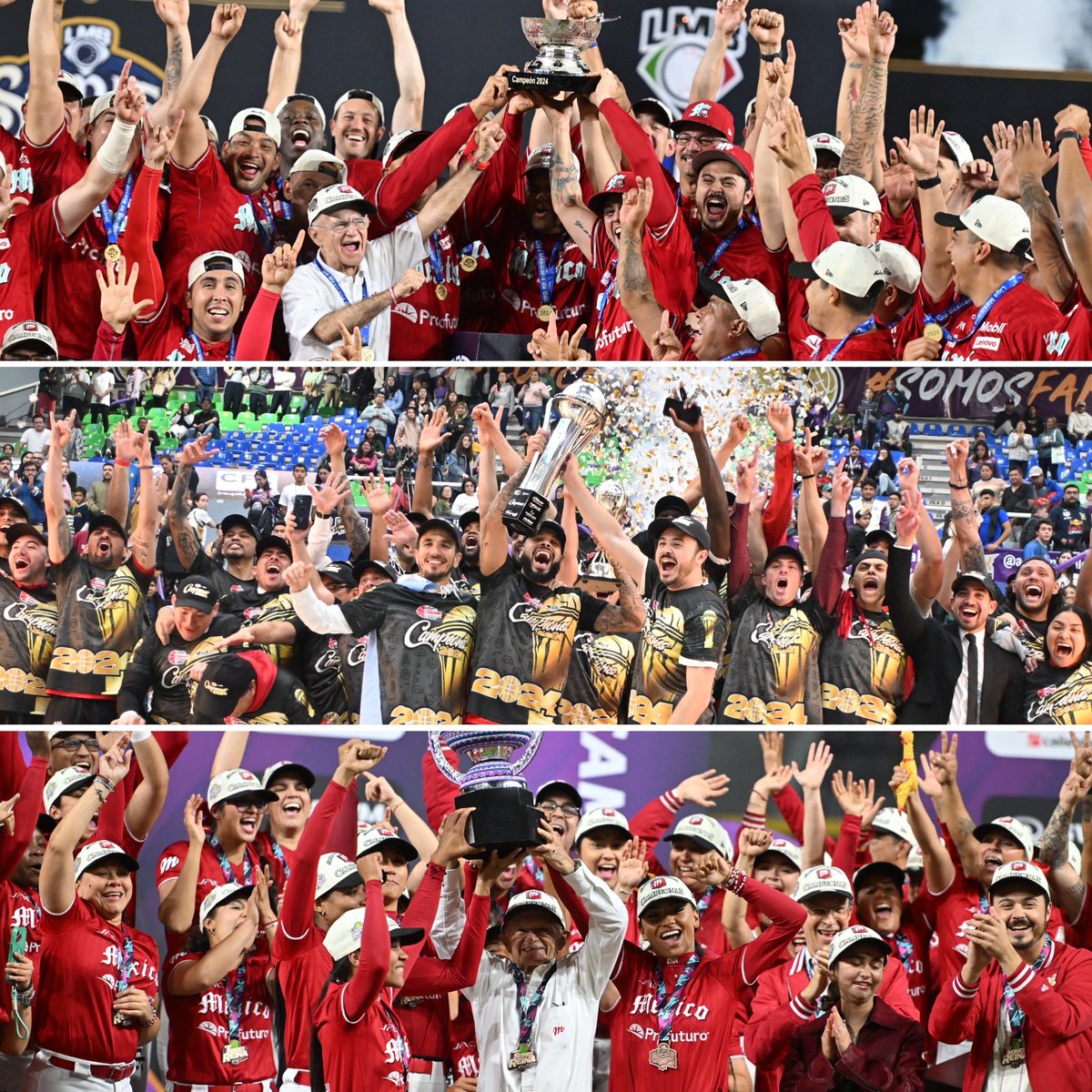 DiablosRojosMX (@diablosrojosmx) on Twitter photo TRIPLETE 🏆🏆🏆⚾️🏀🥎 TRIPLETE 🏆🏆🏆⚾️🏀🥎