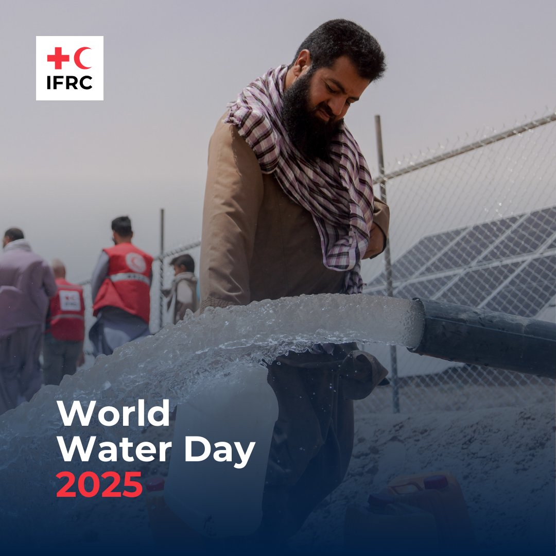 This #WorldWaterDay, we highlight the urgent need for clean water and sanitation for all. The IFRC works with 191 National Societies to deliver life-saving WASH programs, reaching 100M+ people every year - because water is a right, not a privilege. 🌍💧
