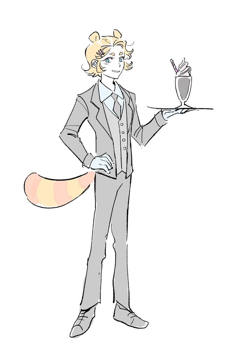 apolocelot's tweet image. maid/butler cafe themed sparkle from 2024