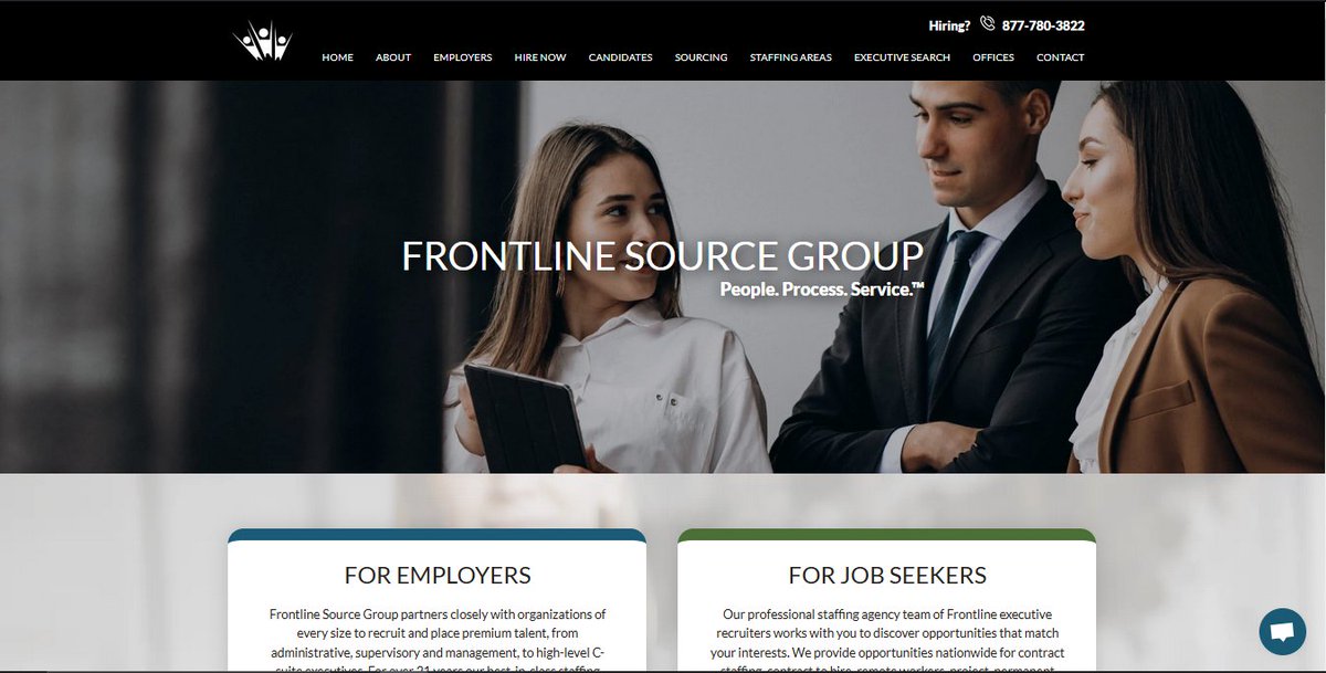 pixel_layout's tweet image. 🎨 I Had this random idea to redesign the hero section for a staff recruiting firm (Frontline source group) from &quot;meh&quot; to &quot;you people decide&quot;

1) ⬅️ BEFORE: Generic, dull, and forgettable.
2)➡️ AFTER: Bold, engaging, and ready to attract top talent! 

#UXUI #DesignUpgrade