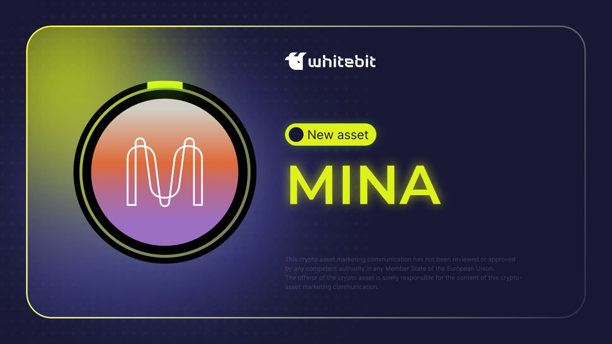 _REECEJAME's tweet image. Great news — @MinaProtocol is now live on @WhiteBit!
Mina Protocol, known as the world’s lightest blockchain, brings decentralization, scalability, and security to the next level.
You can now trade $MINA on WhiteBIT:
$MINA/$USDT: whitebit.com/trade/MINA-USD…