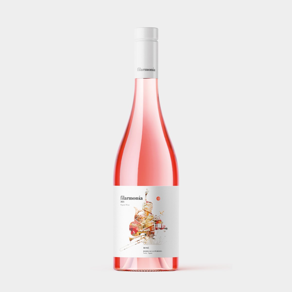 armoder1's tweet image. La armonía continúa. Tras Filarmonía Tinto y Blanco, en Armoder seguimos componiendo la identidad visual de esta gama para @bodegaspurisima   Compartimos el proyecto de diseño e ilustración del vino Filarmonía Rosé #armoderdesign #winelabeldesign #illustration #bodegaslapurisima