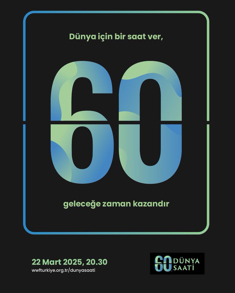 🌎Gezegen İçin Karanlıkta Buluşuyoruz!

Gezegenimiz alarm veriyor, doğa kayıpları arttıkça iklim değişikliğiyle mücadele gücümüz de azalıyor.

🌍 Saat 20.30’da, doğa kayıplarımıza ve iklim krizine dikkat çekmek için ışıklarımızı kapatıyor, dünya için 1 saatimizi ayırıyoruz!