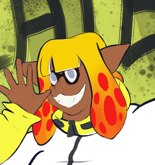 desertmechanic's tweet image. For today's #fourfriday, the explanation as to why my Four's hairstyle and eyes are different between Splatoon 2 and Side Order!

This was thanks to the events of Side Order, with her being so deeply integrated into the Memverse, that affected her real world body! (1/2)