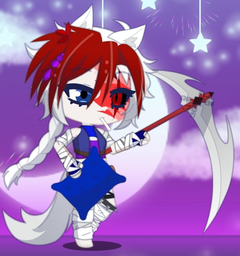 WolfGraveyard's tweet image. Finally got around upgrading my gacha character in gacha life 2, here she is with and without the mask