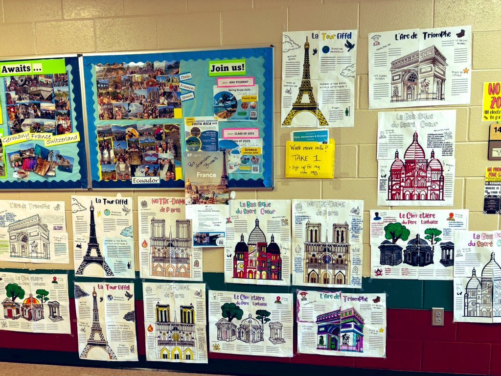 Voilà! Bringing the famous landmarks of Paris to life - Great job French1! #WeAreGrhs