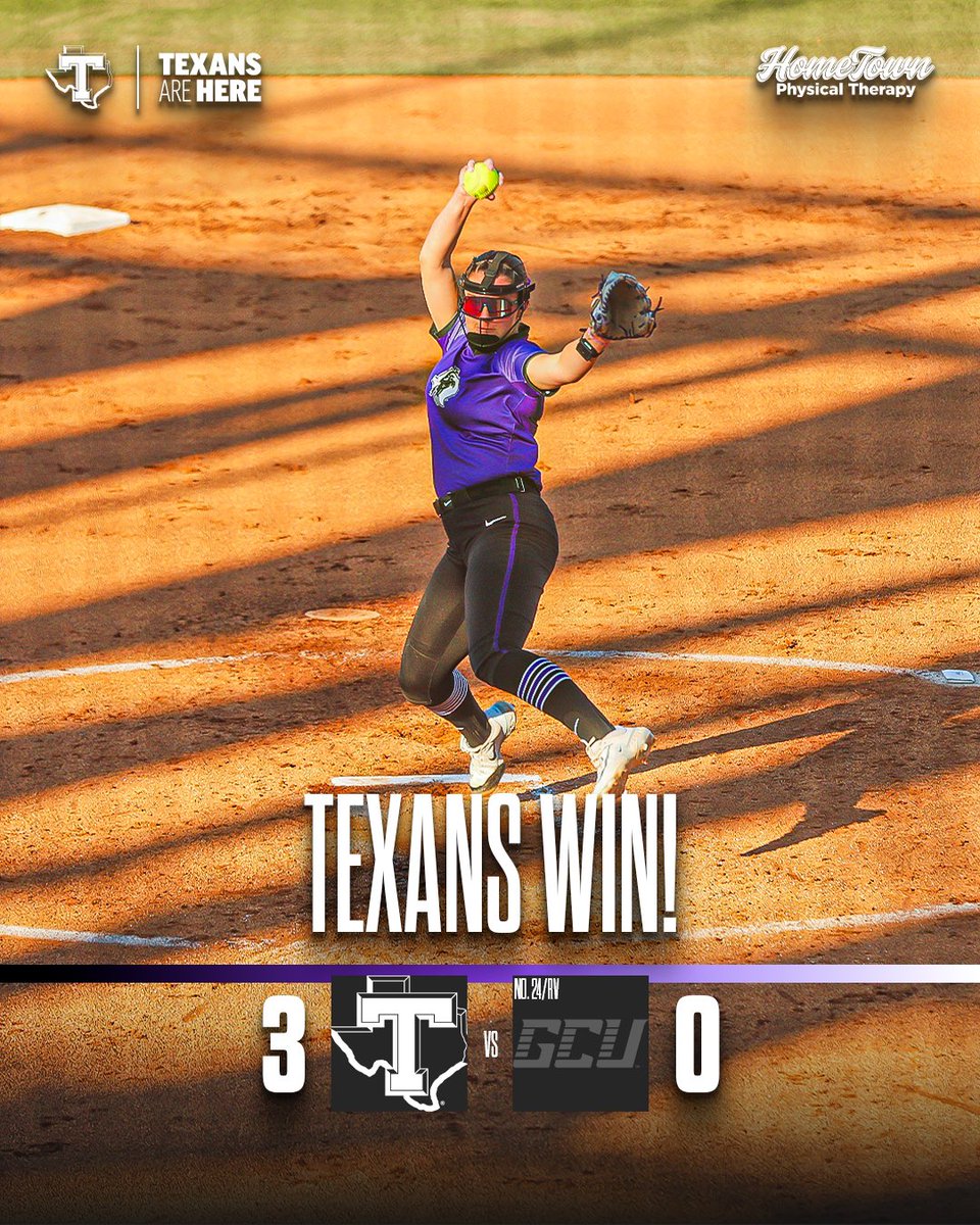 Tarleton State Softball (@tarletonsb) on Twitter photo RANKED? DOESN’T MATTER 😏
Texans SHUT OUT No. 24/RV Grand Canyon 3-0 as we take a 1-0 series lead!!
<a href="/NFCAorg/">National Fastpitch Coaches Association</a> <a href="/NCAASoftball/">NCAA Softball</a>
#NeverEnough | #RankedWin RANKED? DOESN’T MATTER 😏
Texans SHUT OUT No. 24/RV Grand Canyon 3-0 as we take a 1-0 series lead!!
<a href="/NFCAorg/">National Fastpitch Coaches Association</a> <a href="/NCAASoftball/">NCAA Softball</a>
#NeverEnough | #RankedWin