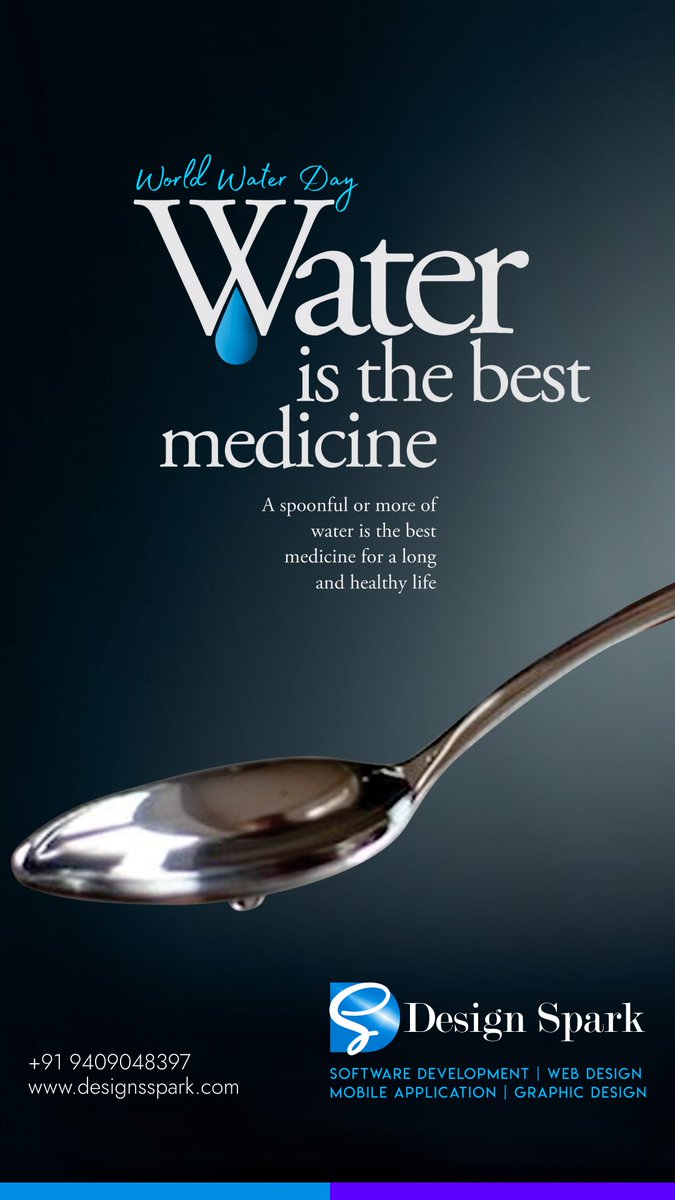 designspark_004's tweet image. 💧 World Water Day – Every Drop Counts! 💧

Water is precious—let’s save it! 🌍💙
✔ Use wisely | ✔ Fix leaks | ✔ Spread awareness

📞 +91 94090 48397 | 📧 designspark.creative@gmail.com
🌐 designsspark.com

#SaveWater #WorldWaterDay  #DesignsSpark #CreativeSolutiion
