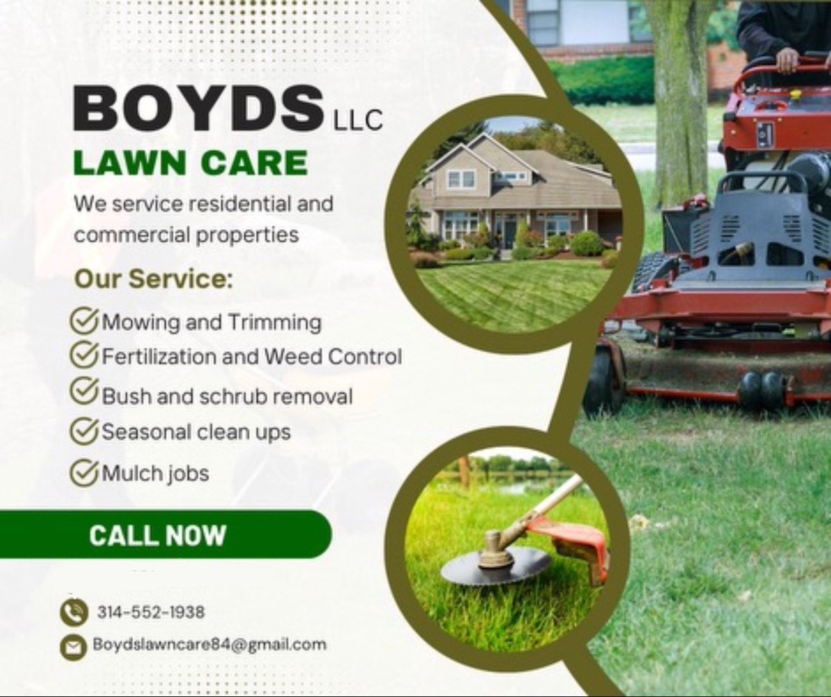 Spring is here! We’re now accepting new residential &amp; commercial clients! 

✅ Weekly &amp; bi-weekly mowing services available
✅ Free quotes reach out today!

Our client list is filling up fast don’t miss out before we stop accepting new clients! 

Call us now to lock in your spot!