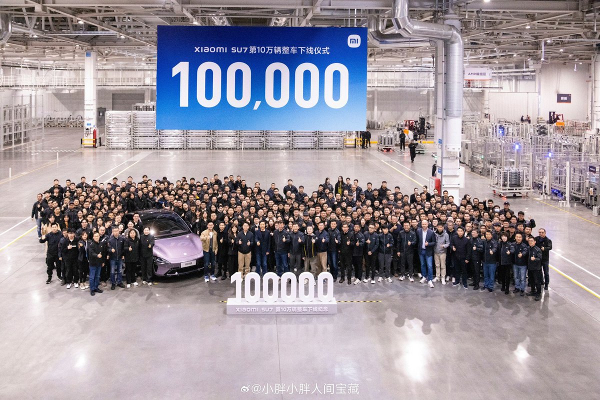 Pelabur_Bijak's tweet photo. Xiaomi siap 100,000 biji SU7 dalam 230 hari Nov lepas.

1 hari = 434 biji  
1 jam = 18 biji  
Setiap 3 minit = 1 biji siap  

Ni bukan assembly line dah ni…
Ni macam masak Maggi Cup kat pantry. https://t.co/CP22VwExpF