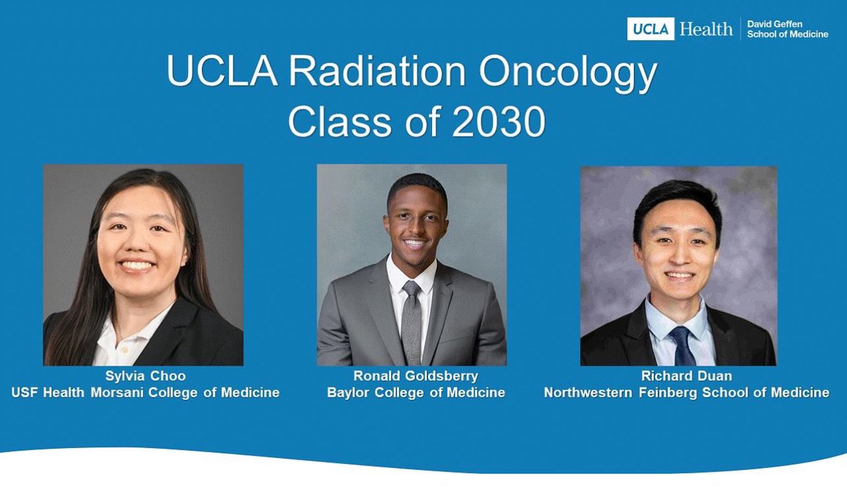 Welcome Sylvia, Richard, and Ronald to the Bruin fam! 🐻 <a href="/AnnRaldow_MD/">Ann Raldow, MD, MPH</a> <a href="/mattfarrellmd/">Matthew J. Farrell</a> <a href="/MSteinbergMD/">Michael Steinberg MD</a> 🌴 ☀️ 🌊