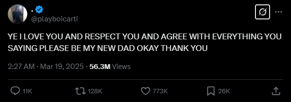 LoganM67802's tweet photo. Carti if he was based https://t.co/o5jCEfWLYv