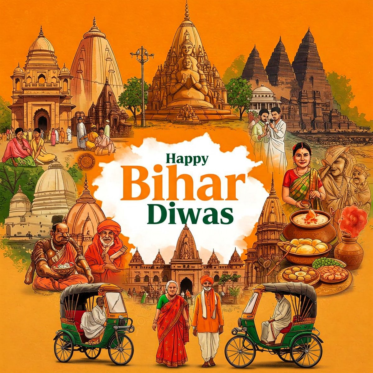 SuccessQuill's tweet photo. बिहार दिवस के आनंदमयी अवसर पर, सब बिहार वासियों के शुभकामना! हमर धरती, हमर विरासत, हमर पहचान। आओ सब मिल के बिहार के विकास के राह पर आगे बढ़ावल जाव। जय बिहार! जय बिहारी! जय भारत! #BiharDiwas #22March #Bihar #India https://t.co/B5KoSwXisF