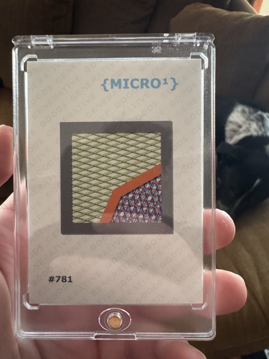 Maxwell (@maxkarlan) on Twitter photo Mom experienced her first generative art “mint” experience the other day with <a href="/generativegoods/">Generative Goods</a> <a href="/ArtOnBlockchain/">Erick / Snowfro / 🦩 / LAO / #️⃣ / 🔴</a>
Ngl, I was pleasantly surprised by just how much she enjoyed it. Now to figure out where to have it embroidered… Mom experienced her first generative art “mint” experience the other day with <a href="/generativegoods/">Generative Goods</a> <a href="/ArtOnBlockchain/">Erick / Snowfro / 🦩 / LAO / #️⃣ / 🔴</a>
Ngl, I was pleasantly surprised by just how much she enjoyed it. Now to figure out where to have it embroidered…