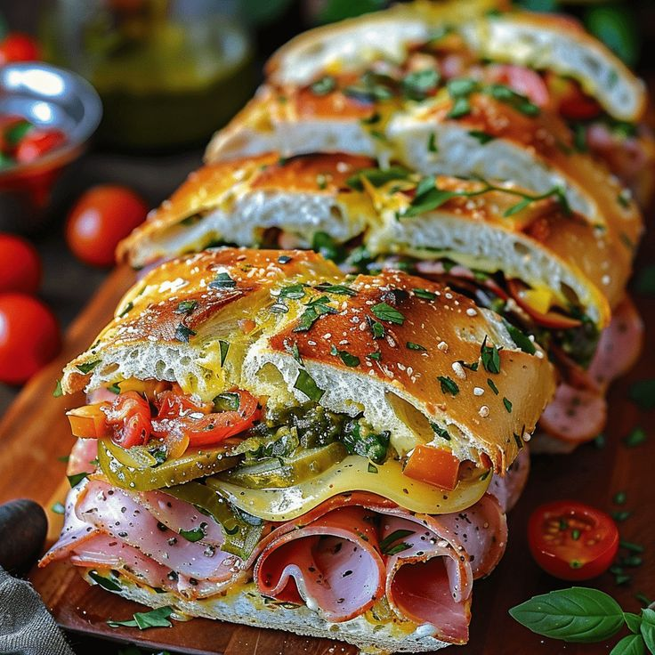 summer_food's tweet photo. Classic Italian Muffuletta Sandwich https://t.co/RiuY4Rt0vG
