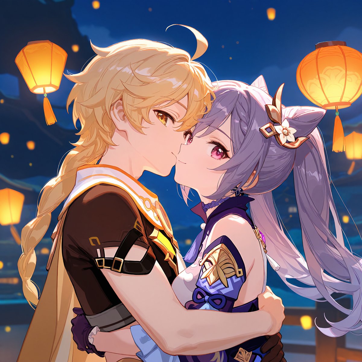 Fu_ga_shi_'s tweet photo. #原神 #GenshinImpact #刻晴 #空
Aether &amp; Keqing https://t.co/wluTJLPICU