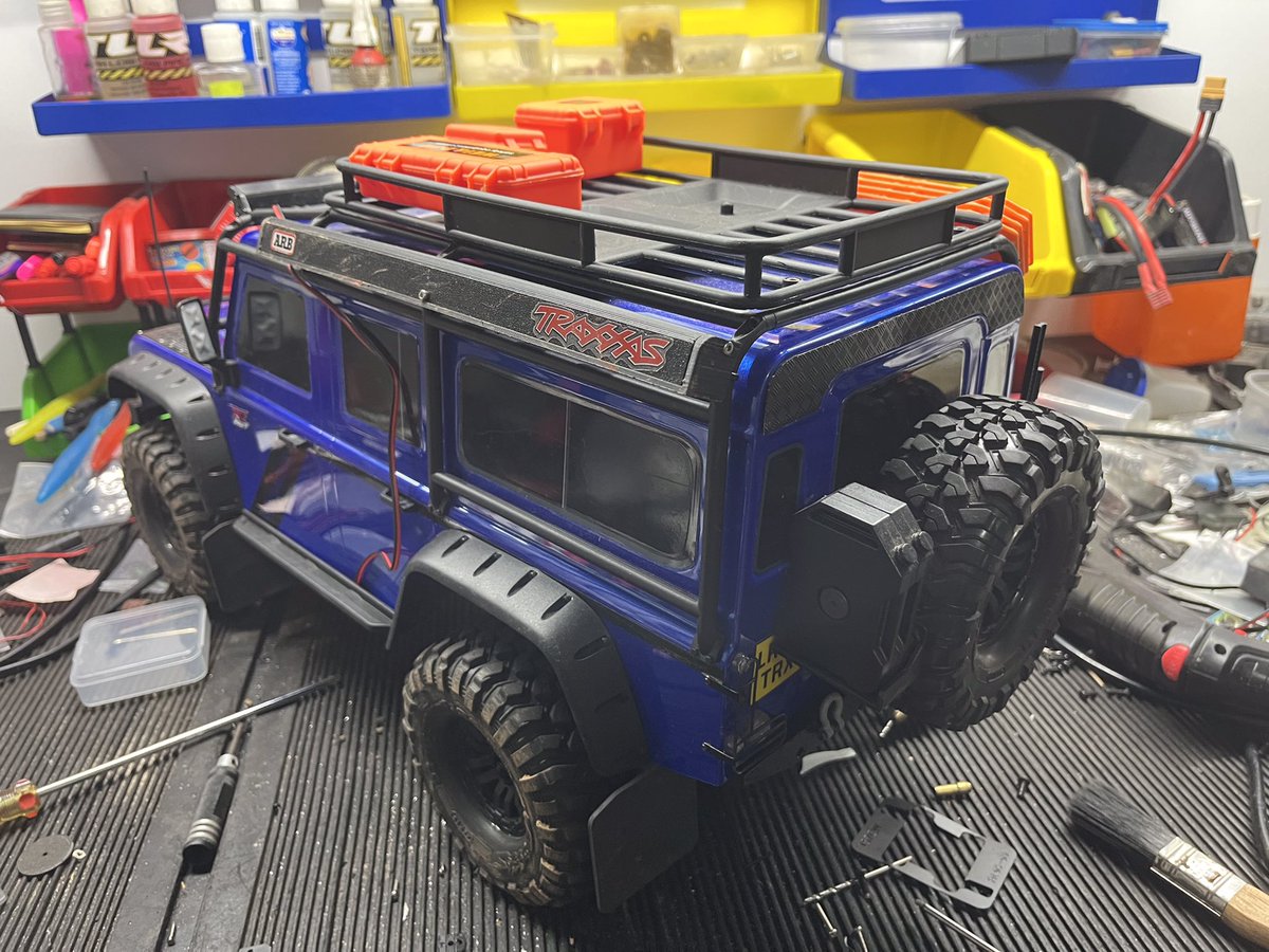 HutLanka's tweet photo. The Defender is in the shop for some serious upgrades! Getting ready to conquer the toughest trails and go full off-road beast mode! 
Stay tuned for the transformation! 

#RCHut #RCDefender #OffRoadReady #ScaleCrawler #rchutsrilanka #rchutfortherescue #rchutforlife https://t.co/6hfe4yoa8p