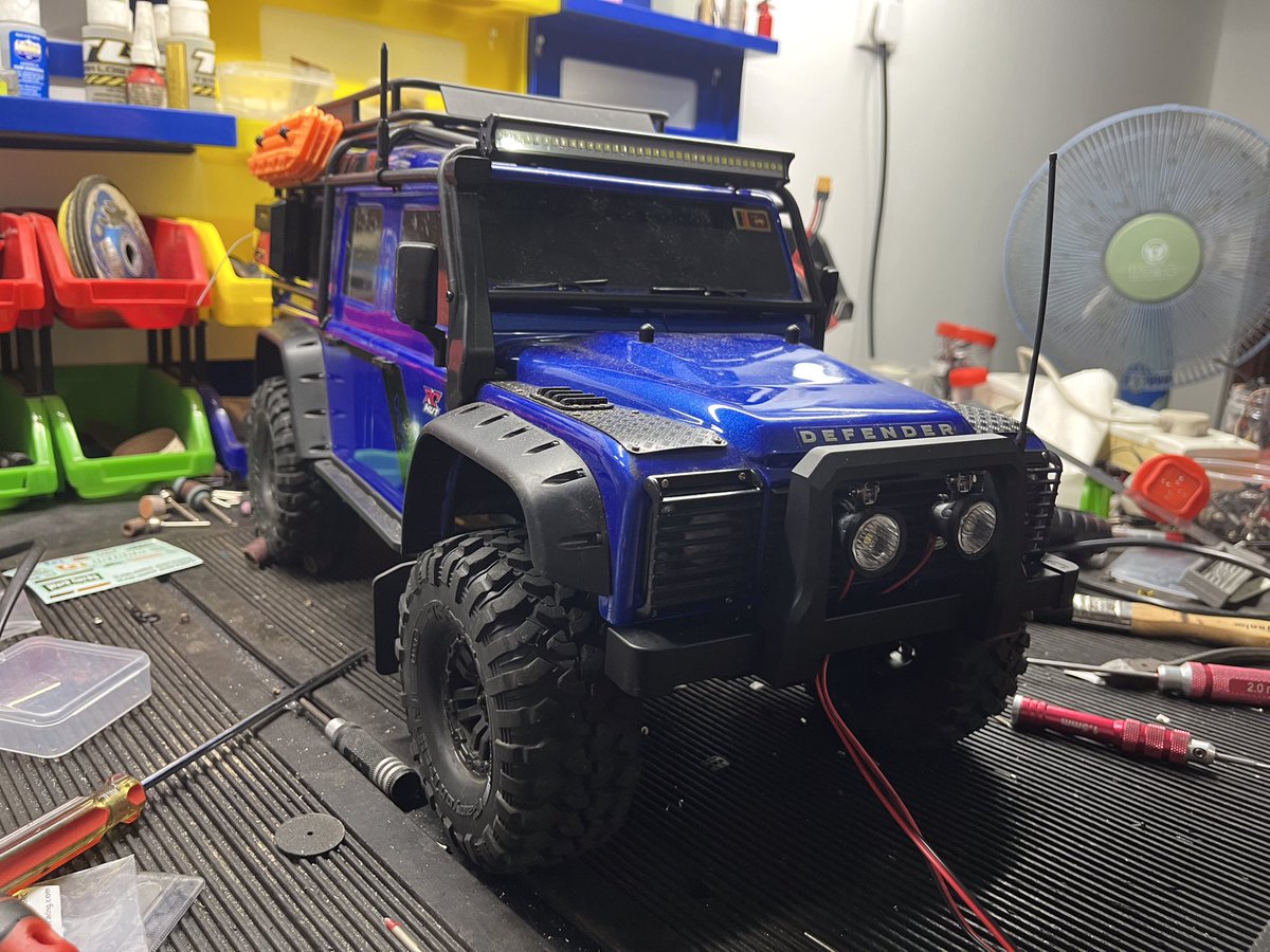 HutLanka's tweet photo. The Defender is in the shop for some serious upgrades! Getting ready to conquer the toughest trails and go full off-road beast mode! 
Stay tuned for the transformation! 

#RCHut #RCDefender #OffRoadReady #ScaleCrawler #rchutsrilanka #rchutfortherescue #rchutforlife https://t.co/6hfe4yoa8p