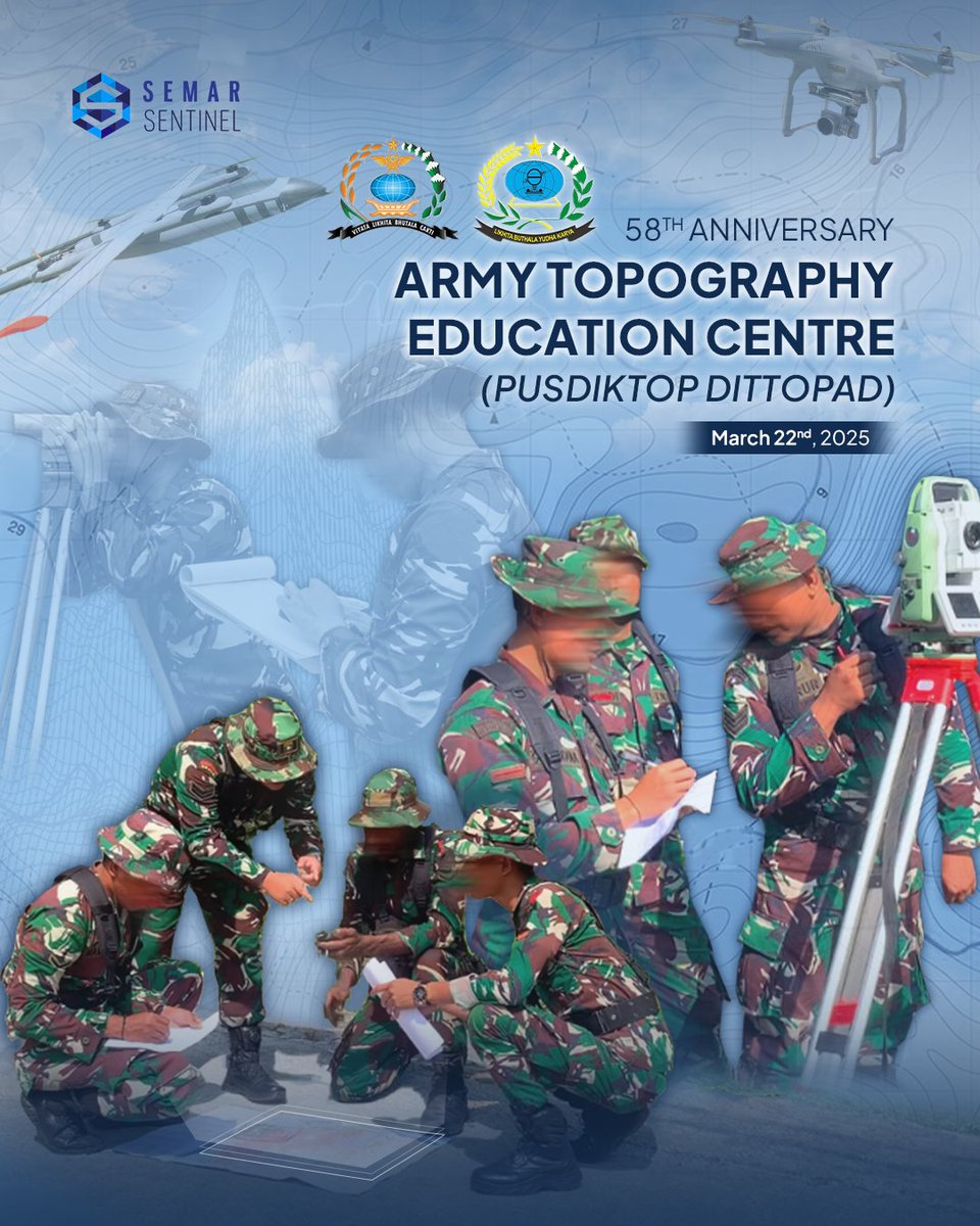 SemarSentinel's tweet photo. Mapping the path to victory! Happy Anniversary to Pusdiktop Dittopad—shaping the best topographic experts in the military.
#SemarSentinel #MilitaryMapping #HUTPusdiktopDittopad https://t.co/Ln0GBMSau5