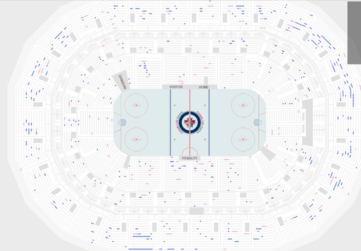 MattYoungCTV's tweet image. WINNIPEG JETS vs BUFFALO SABRES
Sun, March 23rd
Canada Life Centre - Winnipeg, MB

Current Seat Capacity/setup = 15,225
Tickets sold/distributed = 14,543
Tickets remaining = 682

Resale = 328

**still not a sellout, but getting close. @mikemcintyrewpg @friesensunmedia #ywg