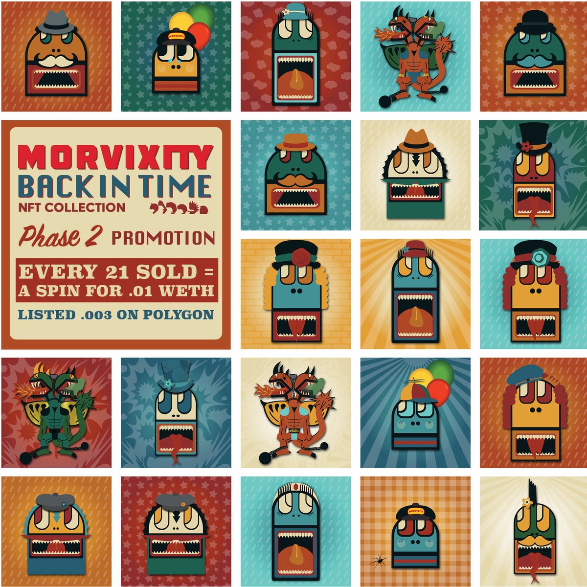 🚨Next 21 #MorvixityNFTs are listed🥳 
🛒 .003 
Every 21 primary sold = a #SpinToWin for .01 weth 
Have a fantastic night😴
opensea.io/collection/mor…

#NFTs #NFTCommunity #gaming
