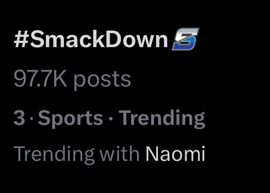 TrinityFatuNews's tweet image. Naomi is trending #3 alongside #Smackdown!