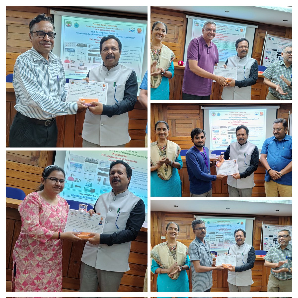 spunivgujarat's tweet image. Skill Development Course on &quot;Understanding Repair and Maintenance of Home Appliances&quot; conducted by the P.G. Department of Electronics, Sardar Patel University:

#SkillDevelopment #ElectronicsRepair #HomeApplianceRepair #TechnicalTraining #PracticalLearning #SPU #SPUpdate #SPU2025