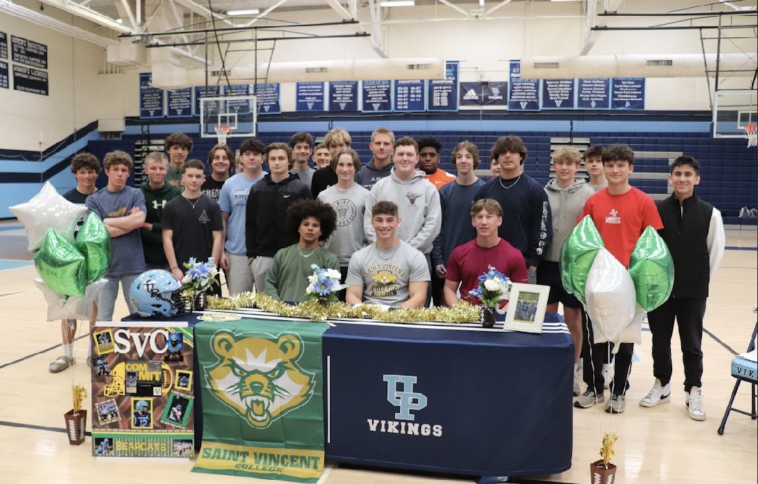 Signing day! <a href="/SVC_FTBL/">Saint Vincent College Football</a>  <a href="/Coach_ZShaw/">Zach Shaw</a> <a href="/CoachJohnstonOL/">Chace Johnston</a> <a href="/CoachBryanTill/">Bryan Till</a>