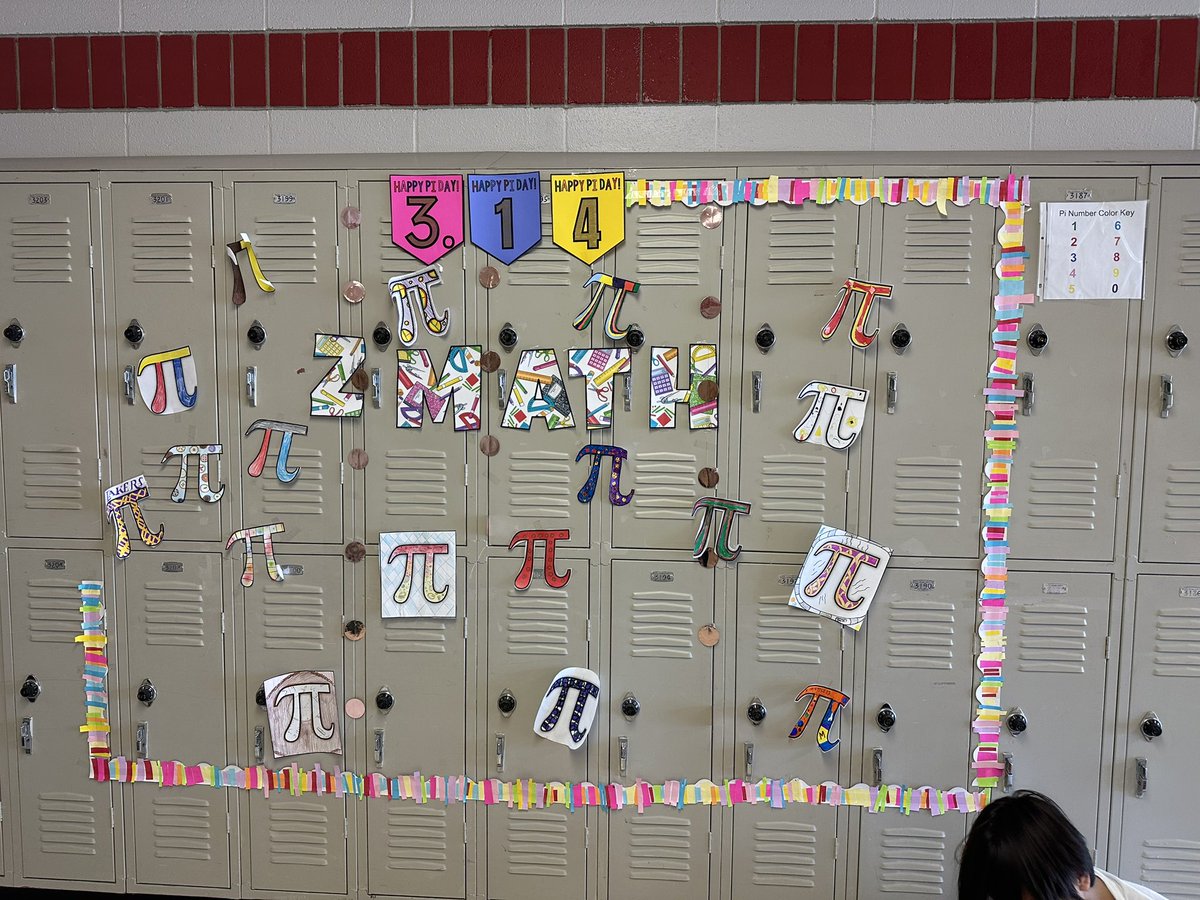 Happy Pi Day 3.14 (late post) border represents numbers in Pi!! <a href="/NISDZachry/">Zachry MS</a>