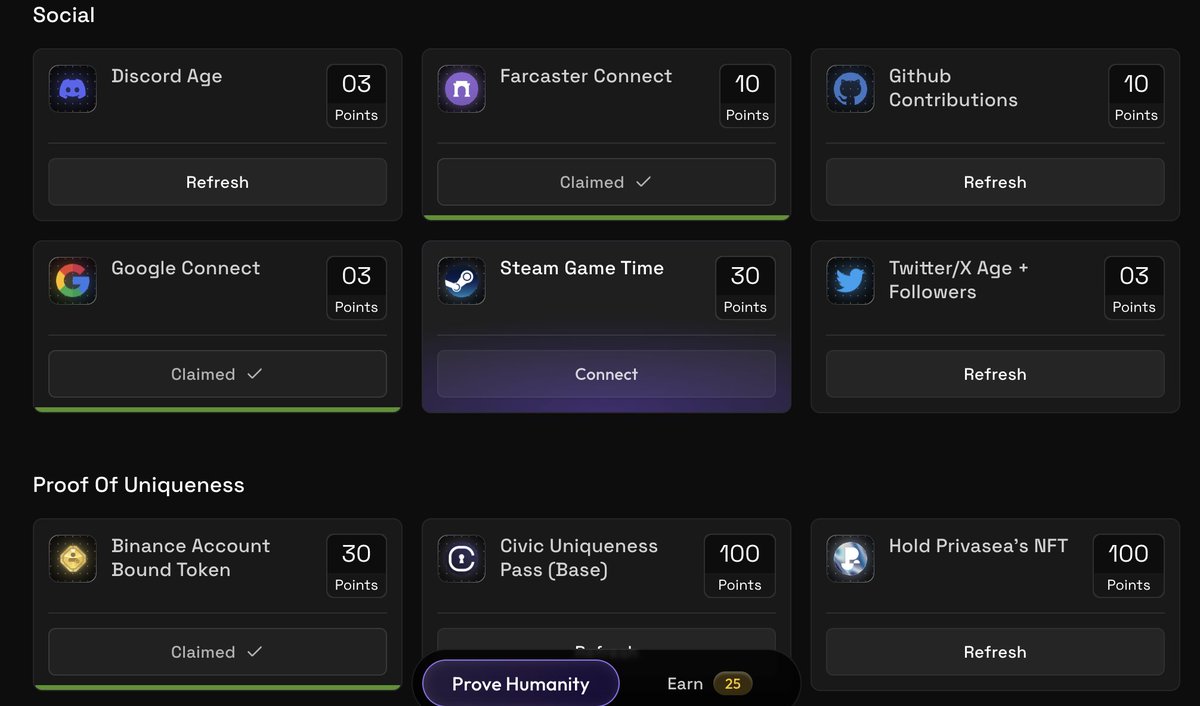 Nazarick_eth's tweet photo. 之前挂过Blockmesh的，这几天记得做一下KYC，估计快要TGE了？
1⃣打开https://t.co/FL7xjwD0wt 跟着要求做一下任务，其中验证邮箱比较重要，记得验证你的Blockmesh的登录邮箱。
2⃣验证邮箱应该是弹窗到这里 https://t.co/biLtZJliCb 在这里把能绑定的EVM地址，SOL地址，推特，谷歌，邮箱各种能绑定的都绑上，mint一下分数什么的，然后返回去验证任务。
3⃣验证CEX的KYC的时候需要下载一个ZKPass的谷歌插件 https://t.co/KlRWW04GL2
做到验证币安或者OKX认证，登录CEX的时候，ZKpass会自动弹出，点start按钮，就等着完成验证，再返回去验证任务。
没说具体什么时间结束，但是看到就顺手做一下，不然白挂了。