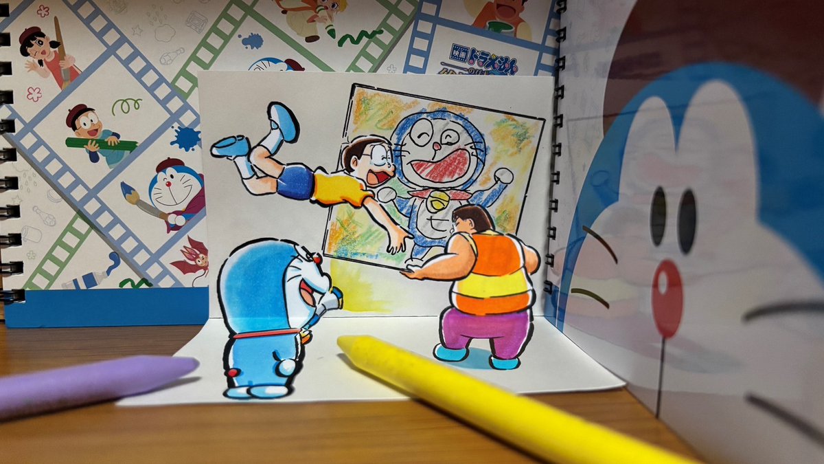 日本製】 ウルトラ芸術作品！！ドラえもんパイセンの絵！！早い
