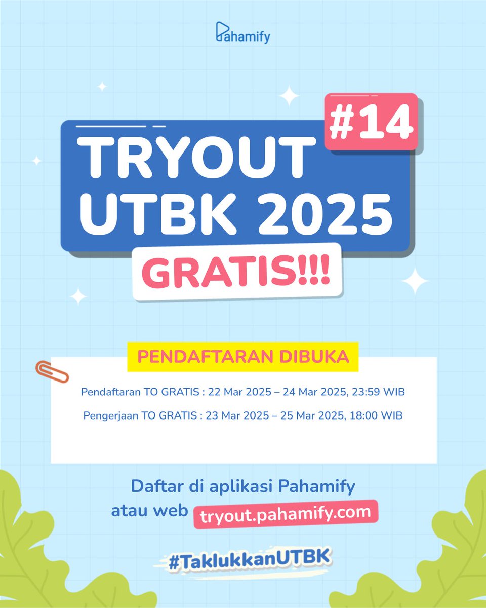 Pahamify | TO + Live Class UTBK & Ujian Mandiri tweet media