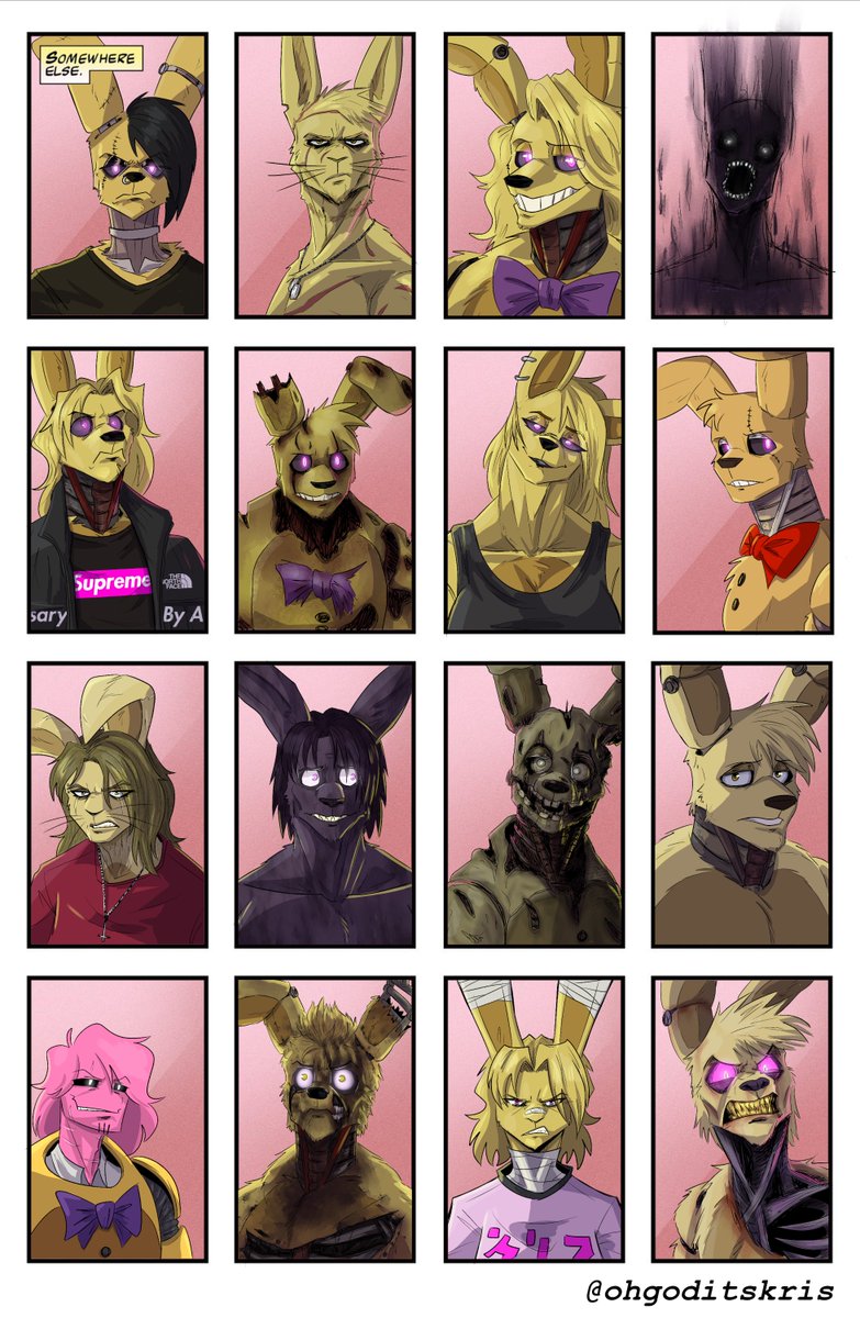 Spring-...Kris(?) War

Just wanted to draw a bunch of old and new variants of my longest-lasting sona using this format and it was super fun to do :D
 
(Variants listed below if you're interested)
#fnaf #fnafoc #ocart #InvincibleWar