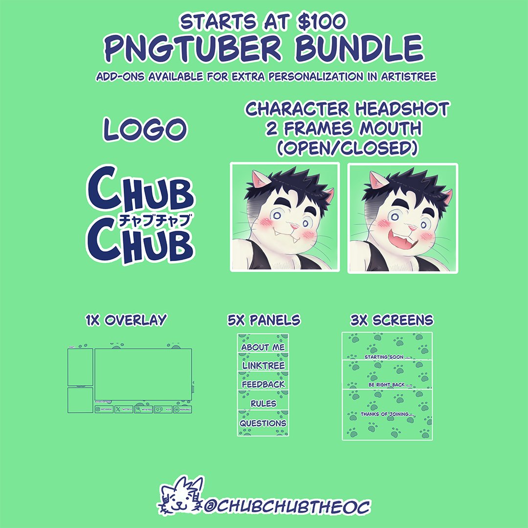 chubchubtheoc's tweet image. I would really appreciate it if help me reach my goal. 
₍^•̯́ ^ •̯̀ ^₎/ 

if anyone need of this service it&apos;s available in the my artistree channel. Thanks for any kind of support.

#pngtuber #commissionsoopen #artistree