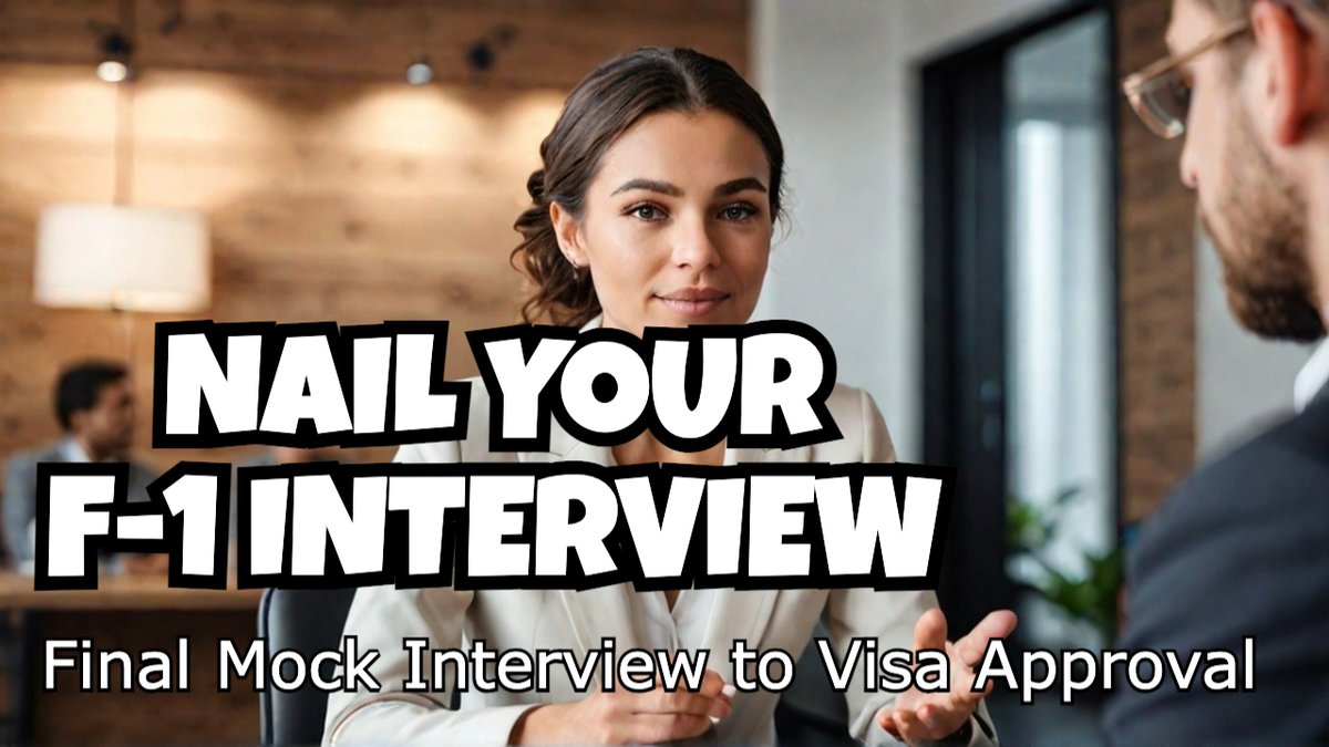 shaiguides's tweet image. In this video, I share my final mock interview with Adam whose F-1 visa was approved on March 17, 2025. He's kind enough to make this private mock session public. I believe you are going to learn a lot from this.

#F1Visa #VisaInterview #StudyAbroad

youtu.be/ZuAKbul_90M