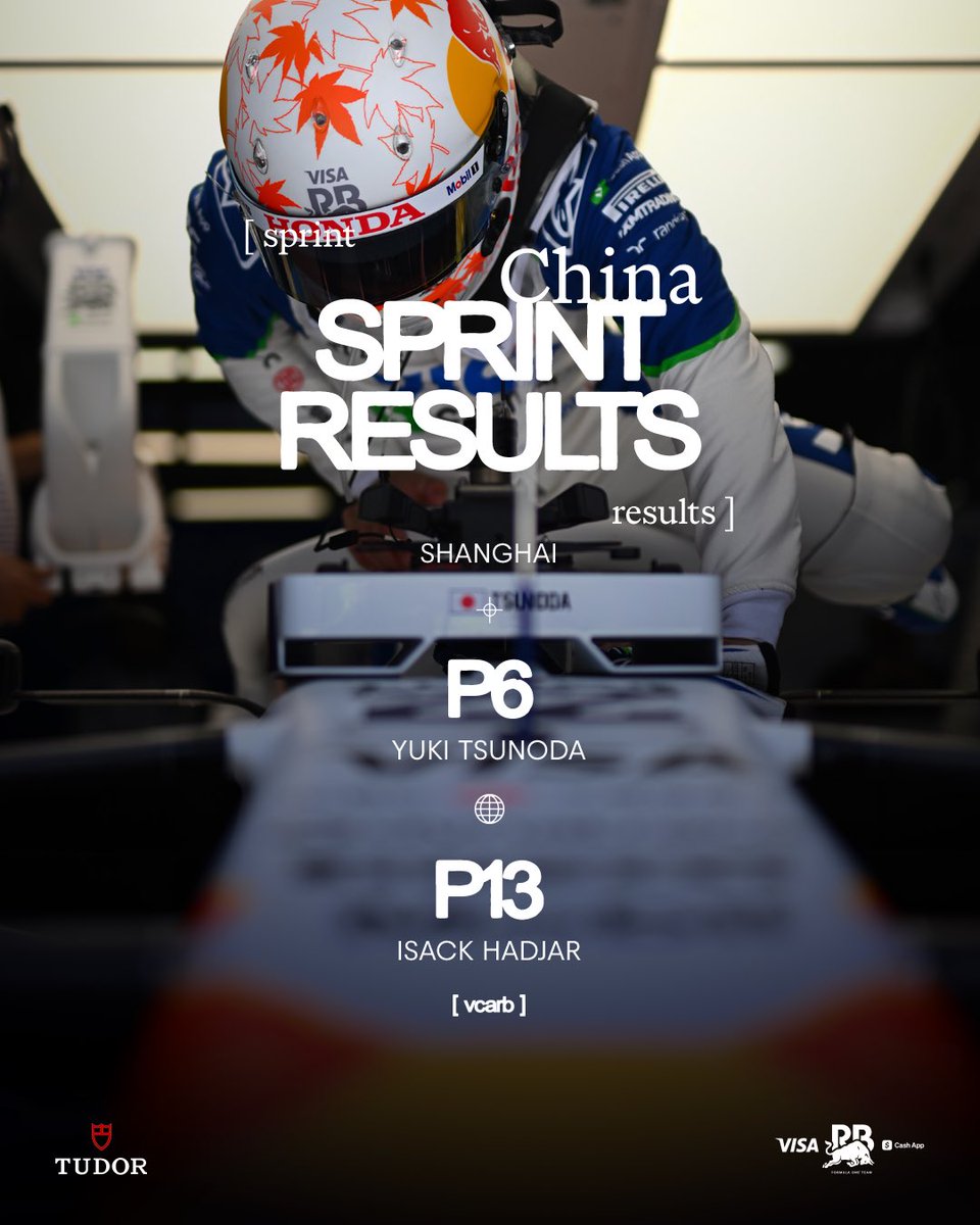 visacashapprb's tweet photo. POINTS BABYYY! 🤝 

What a drive from both boys 😮‍💨

#VCARB #F1 #ChineseGP https://t.co/FGqtmBJv42