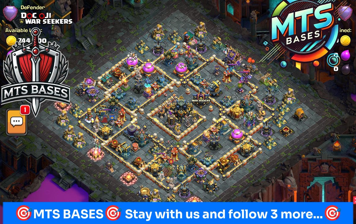 #mtsbases
Legend league base 🎁 
1. CE Ghost 
link.clashofclans.com/en?action=Open…
2.D OCOJI
link.clashofclans.com/en?action=Open…