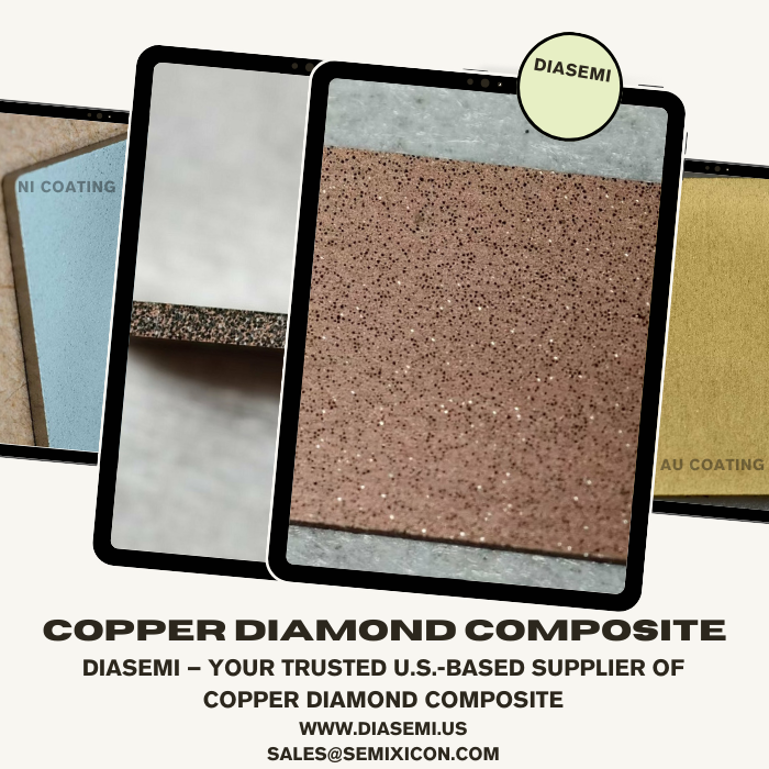 DiamondSemi's tweet photo. DIASEMI – Your Trusted U.S.-Based Supplier of Copper Diamond Composite
Applications: Semiconductor packaging, power electronics, aerospace, and more!
https://t.co/uA2KnswaVF
sales@semixicon.com
#cvddiamond #copperdiamond #cudiamond #diamondcomposite #metaldiamondcomposite https://t.co/59VxYNtKFh