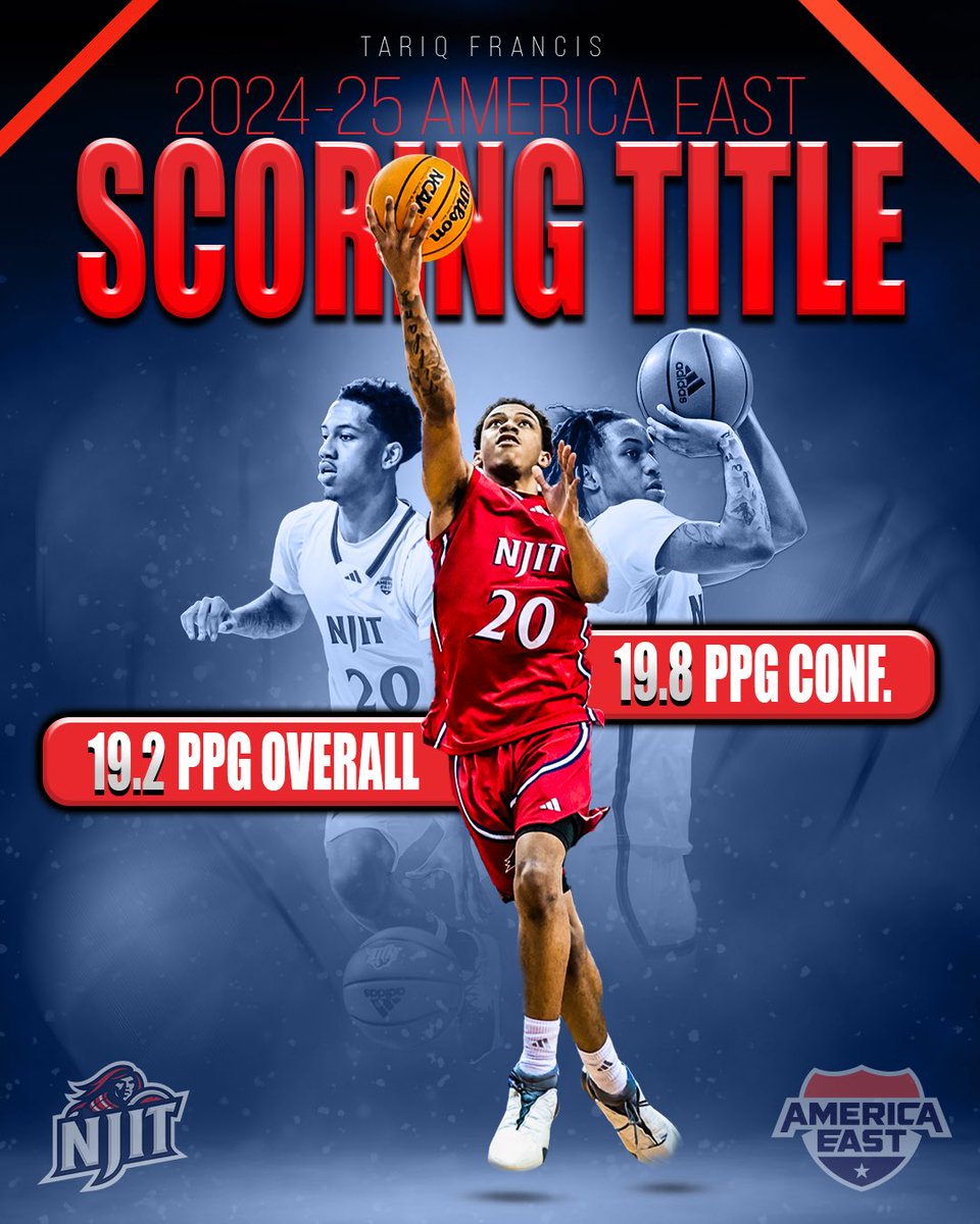 NJIT Menโs Basketball (@njithoops) on Twitter photo ๐๐๐๐๐๐๐ ๐๐๐๐๐ ๐
No one in the <a href="/AmericaEast/">America East</a> got buckets like Tariq Francis this season.
#RollTechโ๏ธ ๐๐๐๐๐๐๐ ๐๐๐๐๐ ๐
No one in the <a href="/AmericaEast/">America East</a> got buckets like Tariq Francis this season.
#RollTechโ๏ธ