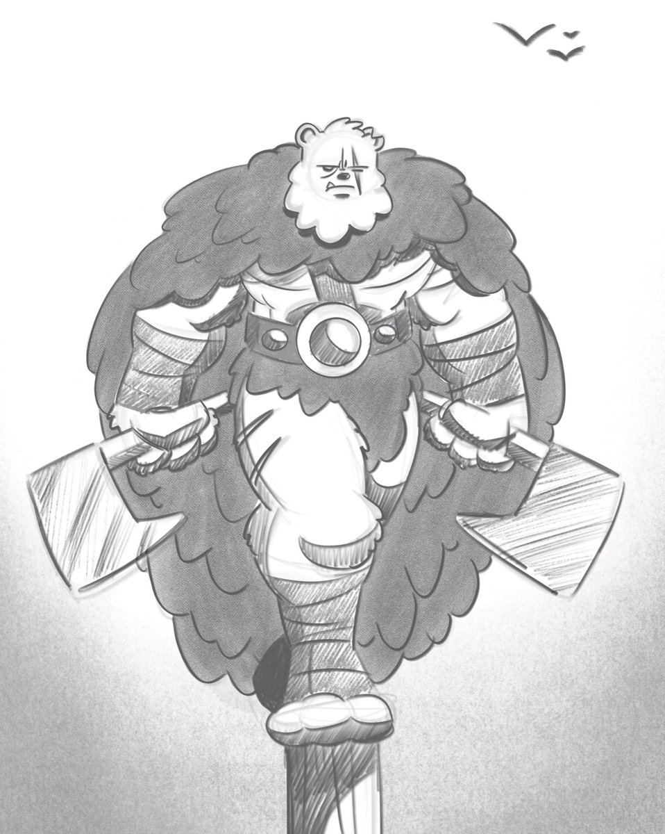 mightybotstudio's tweet photo. Doodling #BEARZERKER with FREE Procreate brushes provided by @couchdoodles. Check out his livestreams to score yourself a set! #indiecomics #indiecomicbooks #DIYcomics https://t.co/WJKUVS1q9I