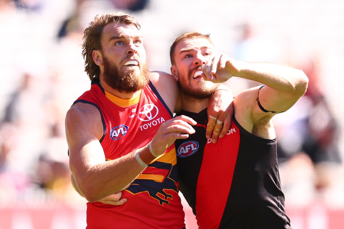 FOXFOOTY's tweet photo. 3QT: @essendonfc 9.7 (61) trail @Adelaide_FC 18.10 (118).

The Crows are well and truly in full flight by the final break!

📺 Watch #AFLDonsCrows LIVE on ch. 504 or stream on Kayo: https://t.co/flleVgdhXG 
✍️ BLOG https://t.co/qu7G2vjz9f 
🔢 MATCH CENTRE https://t.co/VqfvSI8dhk https://t.co/juhkHWhkTb