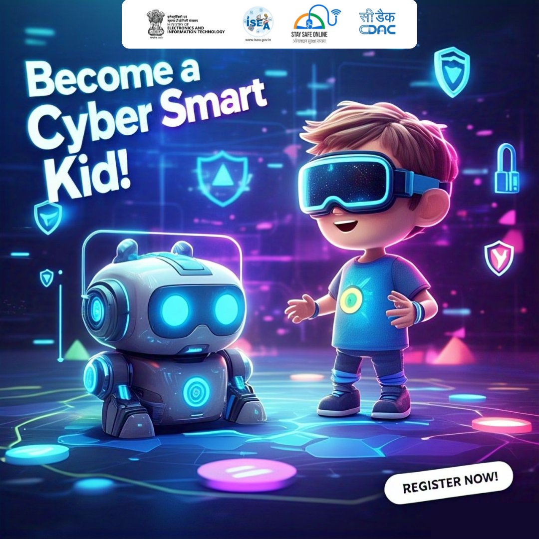 SSOIndia's tweet image. 👨🚀Learn Cyber Safety, Stay Safe & Have Fun Online! 🚀 🚀
Join the Cyber Security Course Today!" Register at isea.app/cyberkid/
#CyberSafety #StaySafeOnline #CyberSecurityCourse #LearnCyberSecurity #BeCyberSmart  #OnlineSafety #DigitalSecurity #CyberAwareness #SafeBrowsing…