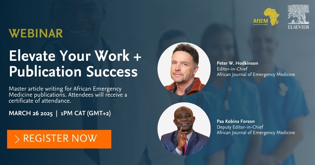 🚨 AfJEM Webinar Alert! 🚨

📖 Want to get published? Join us on March 26, 2025, at 1 PM CAT (GMT+2) for expert tips on mastering article writing! 📝✨

🔗 Click to register researcheracademy.elsevier.com/workshop/b6416…

#AfJEM #GettingPublished