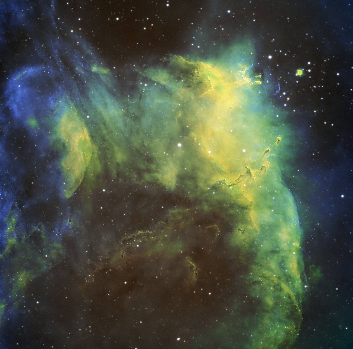 Gum 27 the Southern Tadpoles.
Used some of the SETI Astro tools in PIX for the first time and am very impressed. I know it’s all the rage to remove the green in SHO images but I’ve always liked it. What does everyone else think? #astrophotography #nebula #southernskies #tasmania