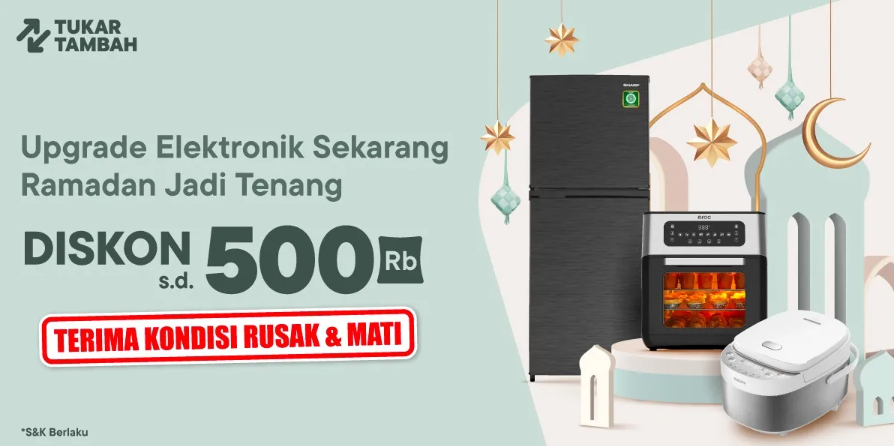 bliblidotcom's tweet photo. Siapa setuju🙋‍♂️kalau sampah elektronik bikin rumah jadi sumpek!?

Tukar-Tambah aja yuk di #BlibliRamadhan2025 mumpung ada diskon nih! 

Cek langsung barang lama kamu dihargain berapa👇
https://t.co/uUcqwK9xdN https://t.co/3tnYRpVfuS