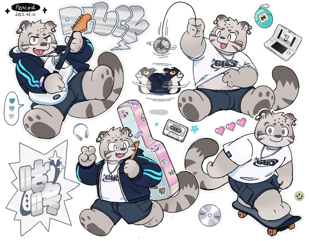 pit330_pit's tweet image. Commission for a Squishy Fluffy Manul Otaku #furry