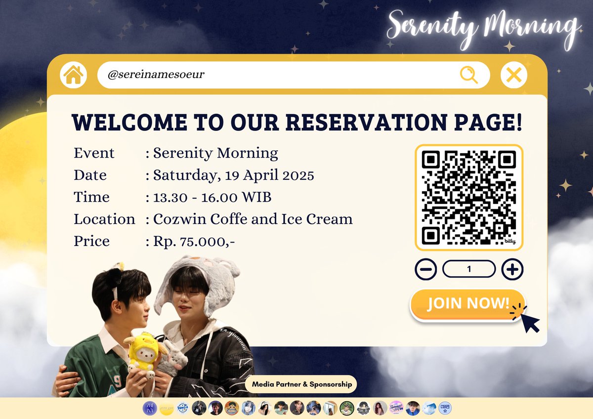 sereinamesoeur's tweet image. — 🗒🎉
𝒔𝒆𝒓𝒆𝒏𝒊𝒕𝒚 𝒎𝒐𝒓𝒏𝒊𝒏𝒈 : You're Invited! ✨

RSVPs are now open! Get ready to have a precious day with our lovebirds 🐻🐤 💕

Take your spot by bit.ly/SerenityMornin… !

#SerenityMorningWithTaegunv #김태래 #KIMTAERAE #박건욱 #PARKGUNWOOK #태건브이 #TAEGUNV