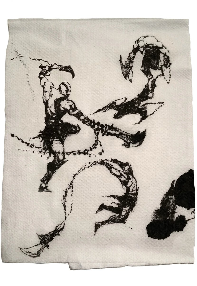 It's amazing that this journey started on a napkin #GodofWar ❤️